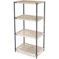 Nexel 5 Tier Vented Plastic Shelving, 30W x 21D x 63H, Nexelon Finish PM21306N5